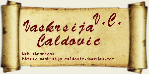 Vaskrsija Ćaldović vizit kartica